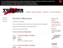 Tablet Screenshot of fraunhofertheater.de